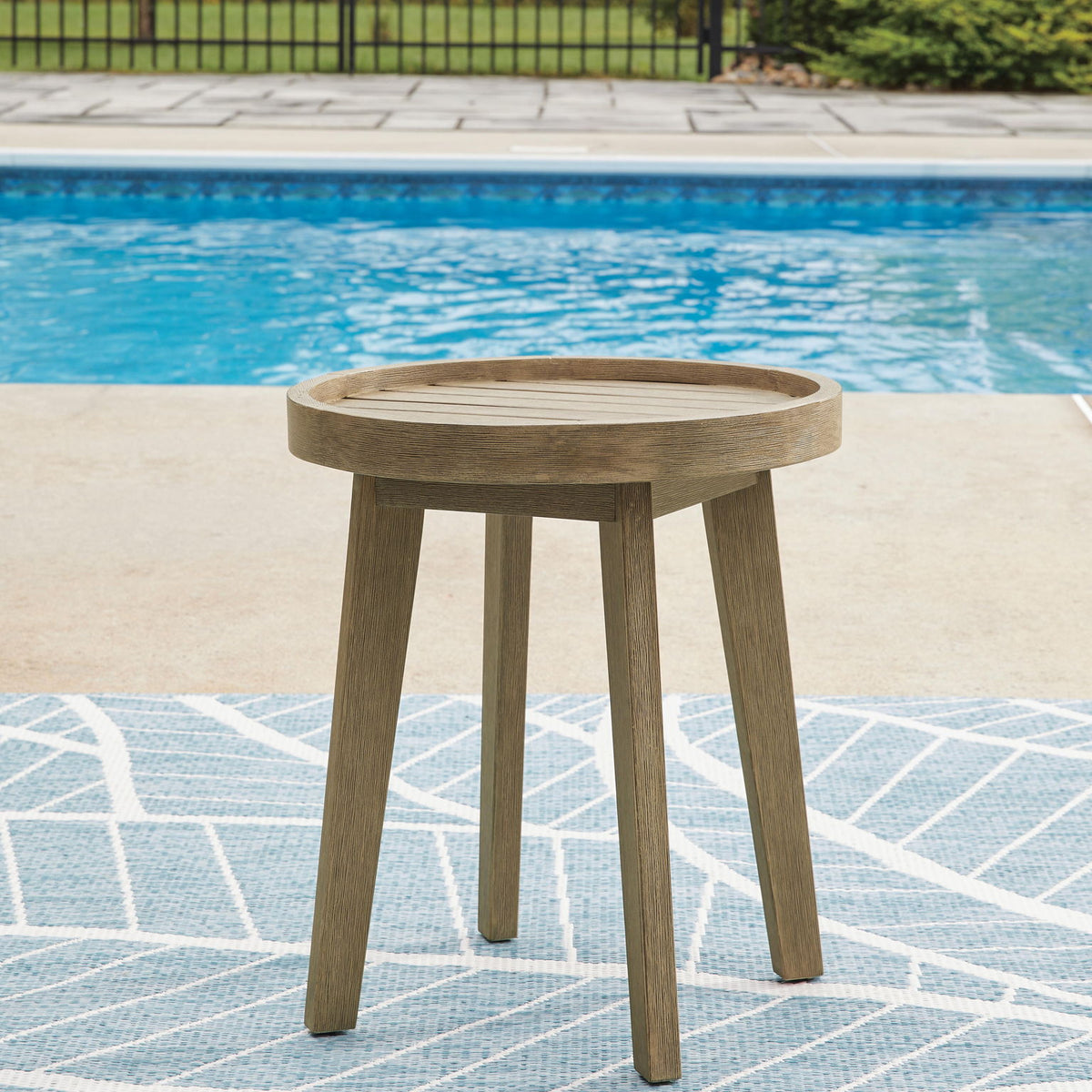 Marina Sun - Round End Table - Beige
