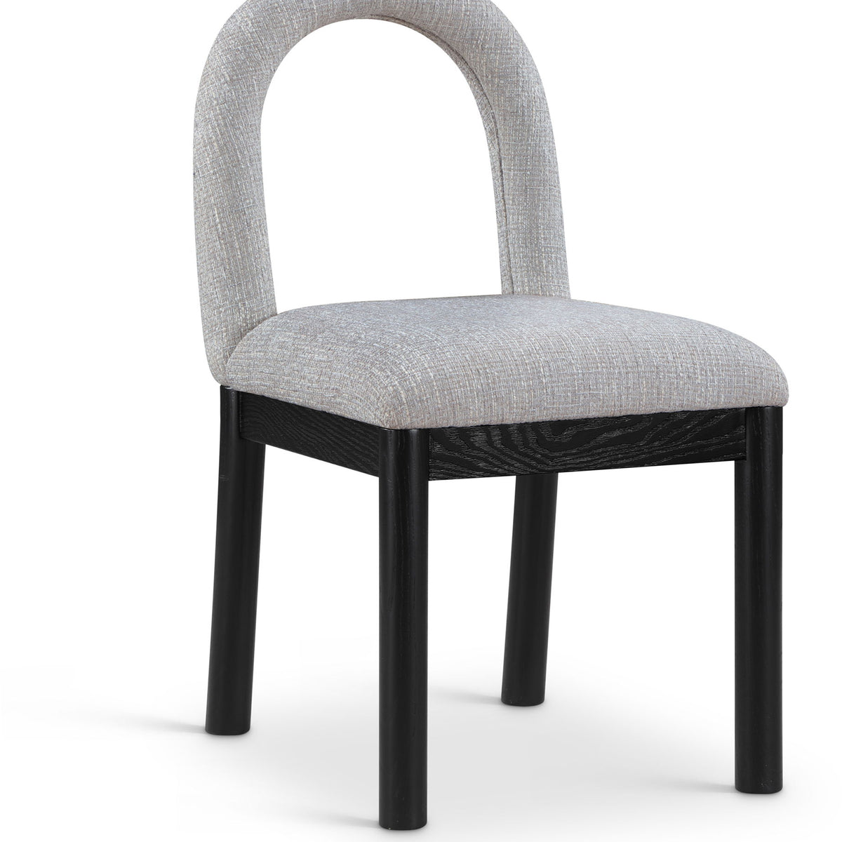 Conrad - Linen Dining Chair With Black Legs