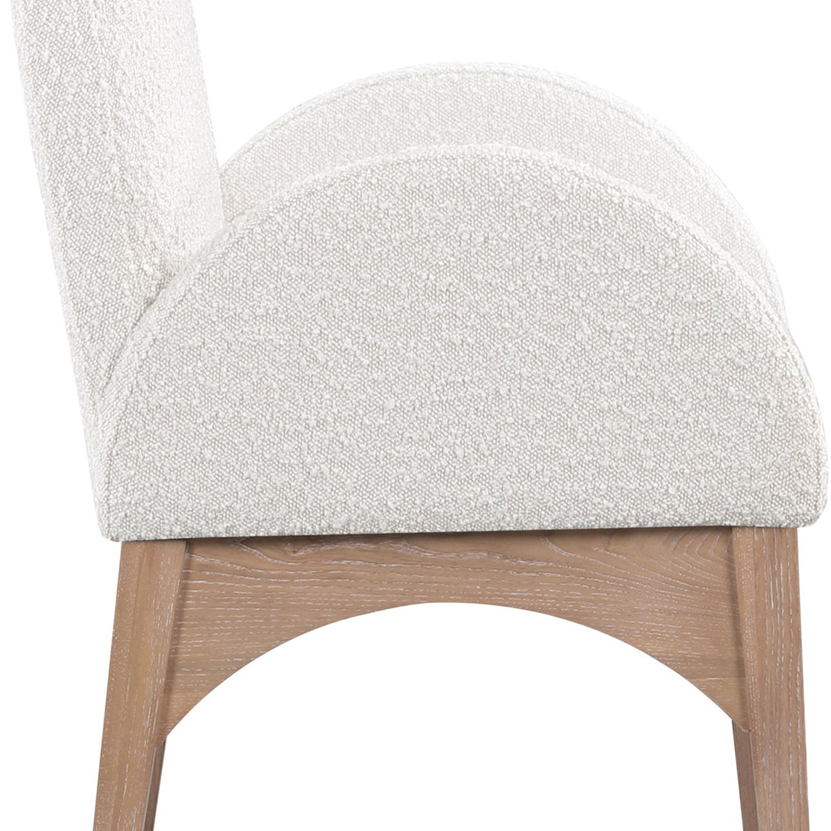 Waldorf - Boucle Dining Arm Chair With Natural Legs