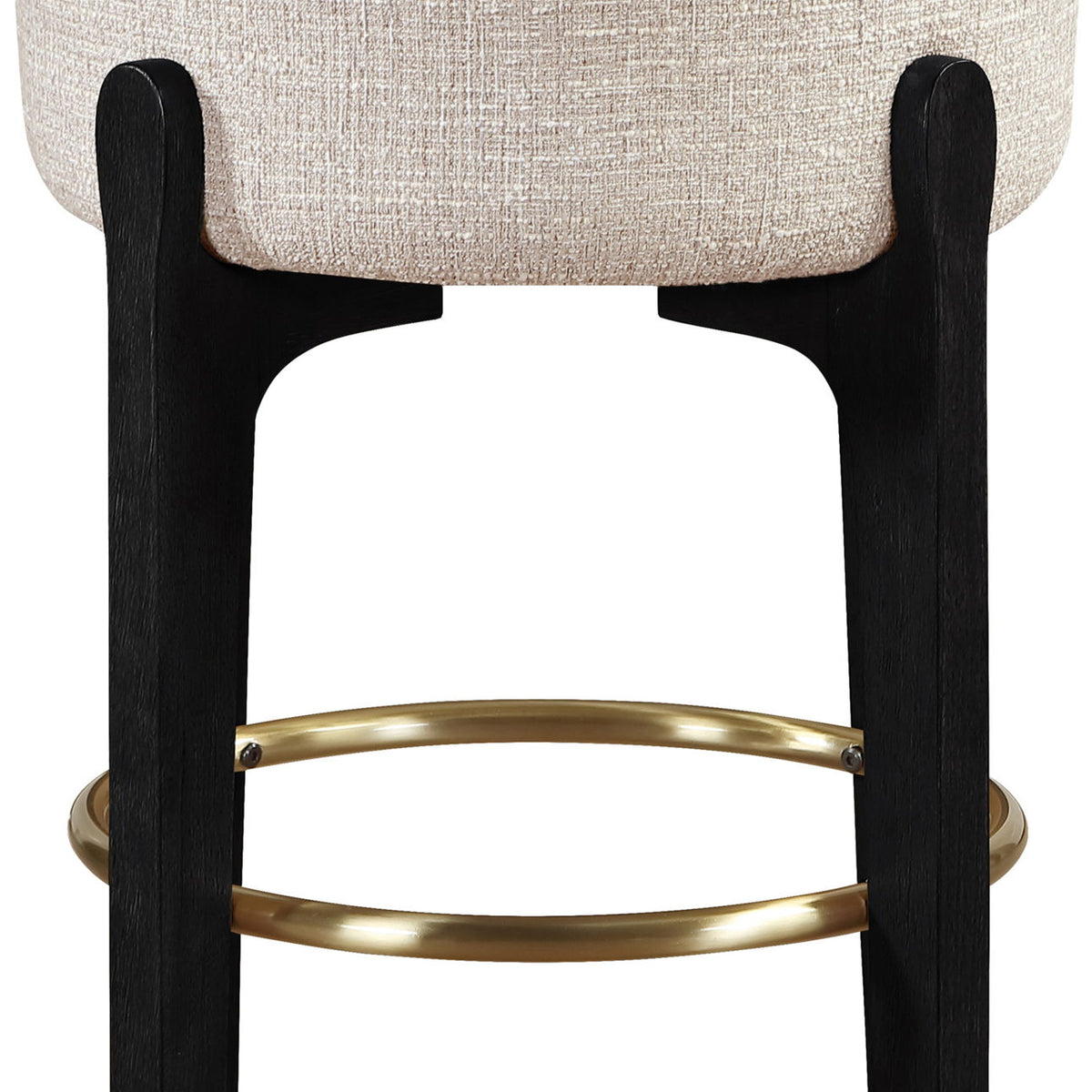 Torino - Backless Counter Stool With Brushed Black Base (Set of 2)