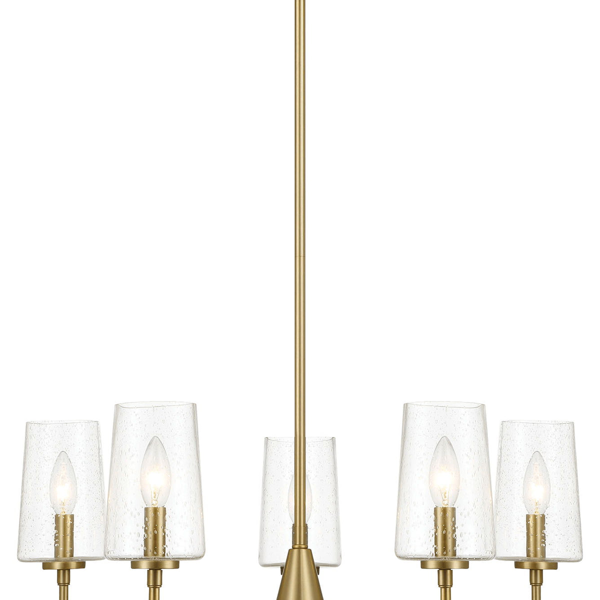 Dazzle - 5 Lights Chandelier With Clear Seeded Satin - Antique Brass / Clear / Gold