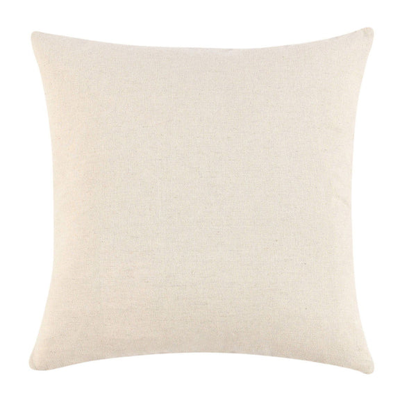 Square woven bassinet pillow in light beige, smooth front face