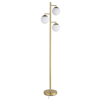 Sena - Spherical Bulb Tree Metal Floor Lamp - Gold