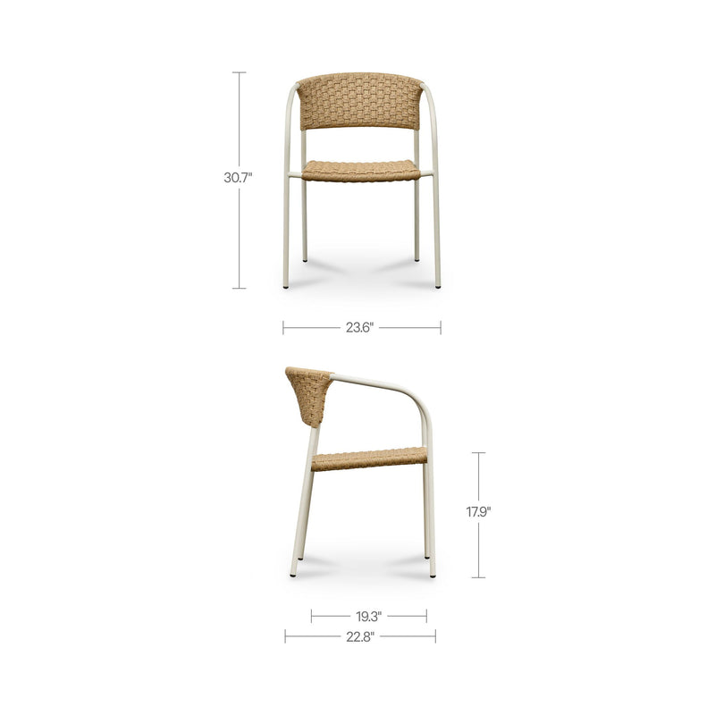 Zola - Outdoor Dining Chair (Set of 2) - Natural
