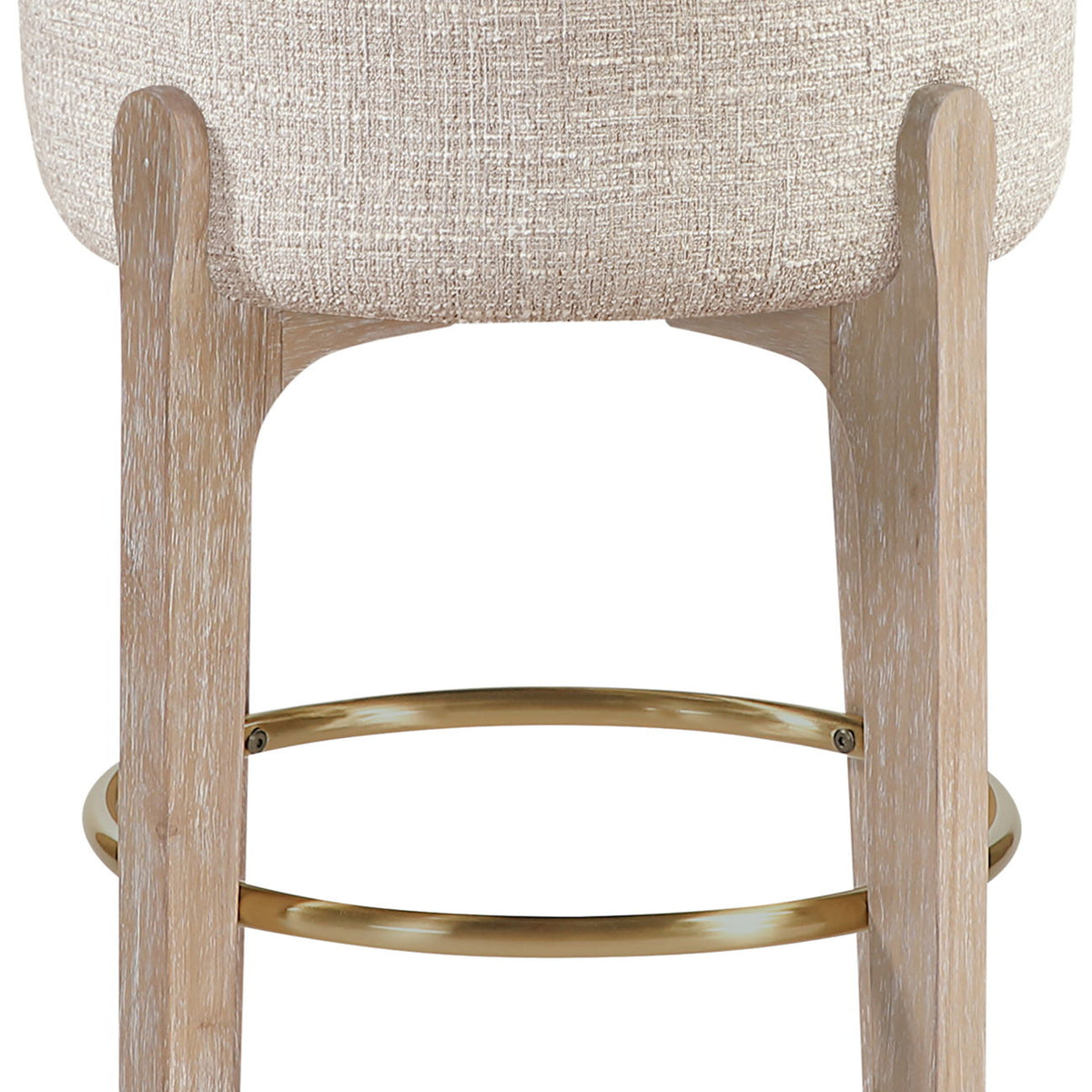 Torino - Backless Counter Stool With Brushed Natural Base (Set of 2)