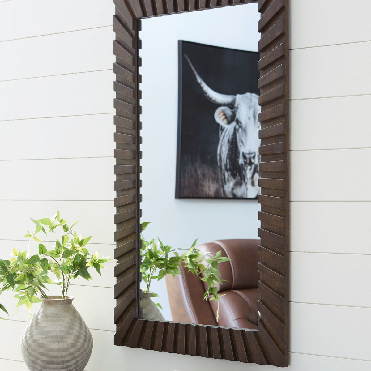 Advin - Dark Brown - Accent Mirror