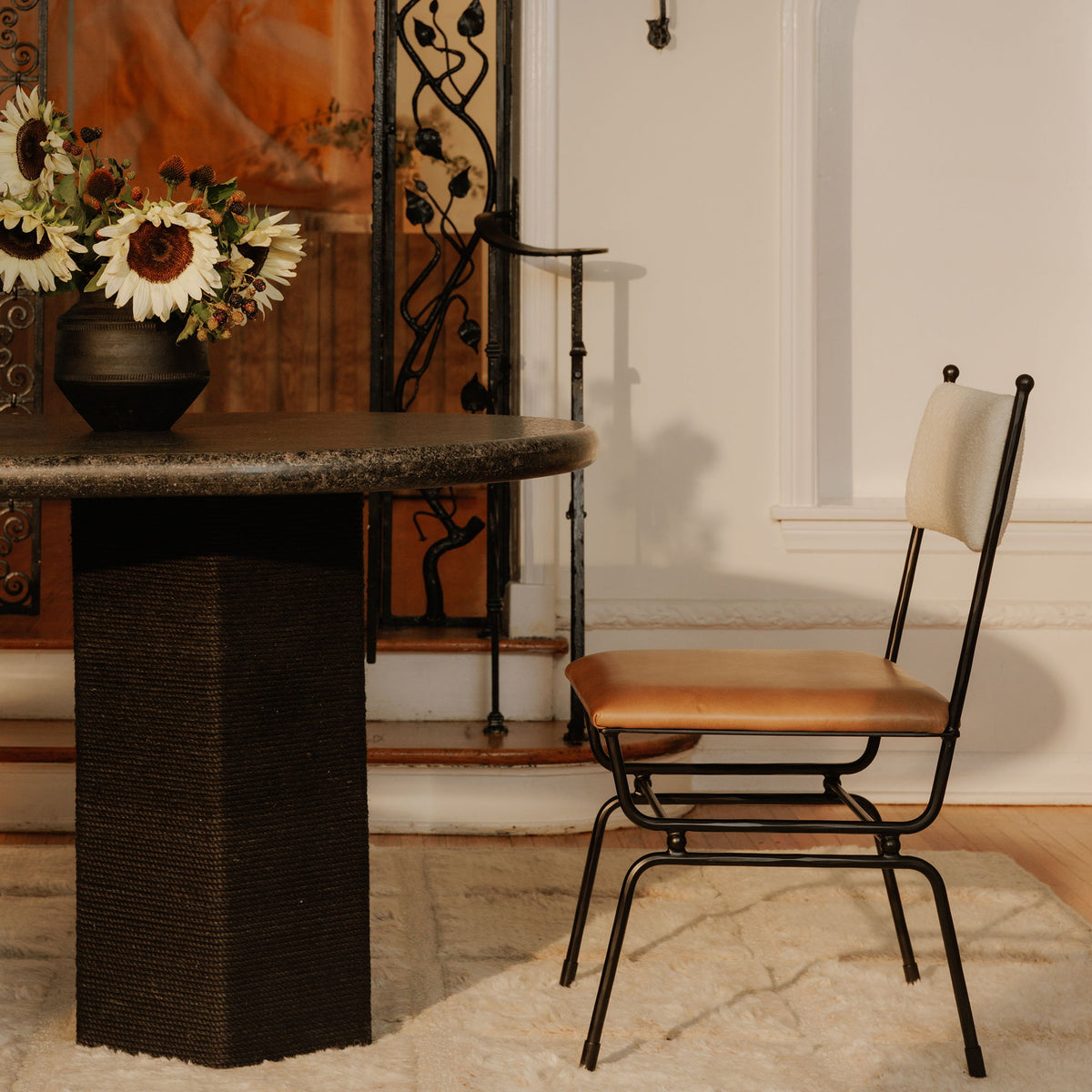 Posta - Dining Chair - Brown / Beige