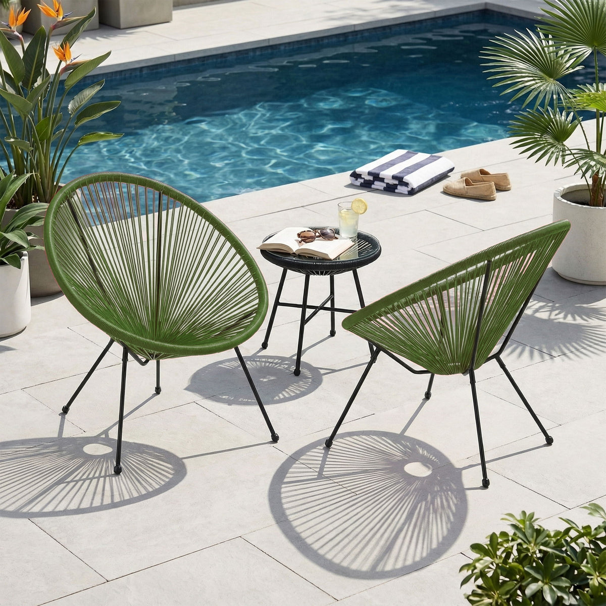 Anson Chair Outdoor Chair (Set of 2) - Green