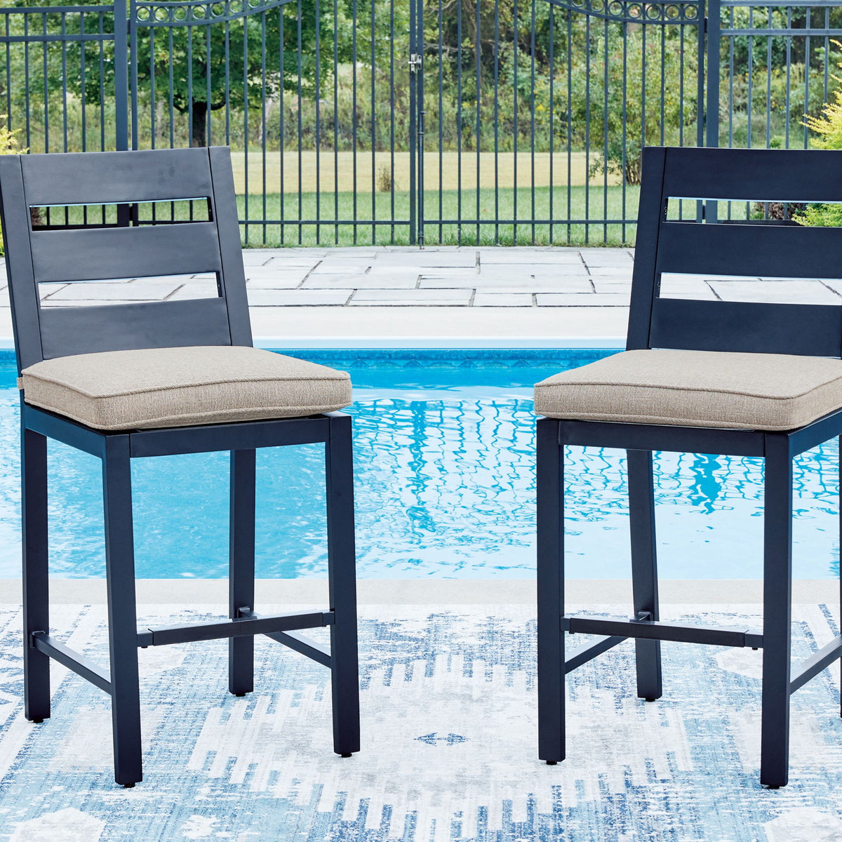 East Beach - Barstool (Set of 2) - Blue