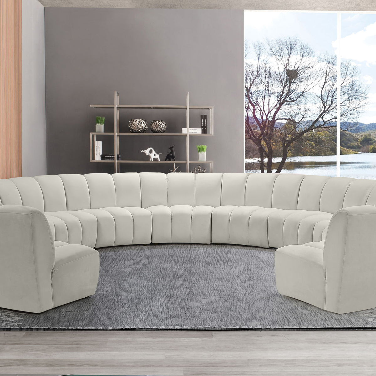 Infinity - 11 Piece Velvet Modular Sectional