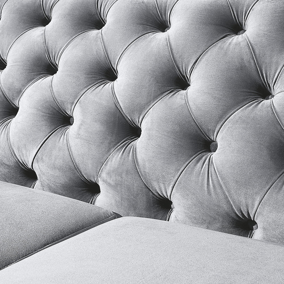 2 Seater Loveseat Sofa With Button Tufted Diamond Grid & 2 Pillows For Living Room