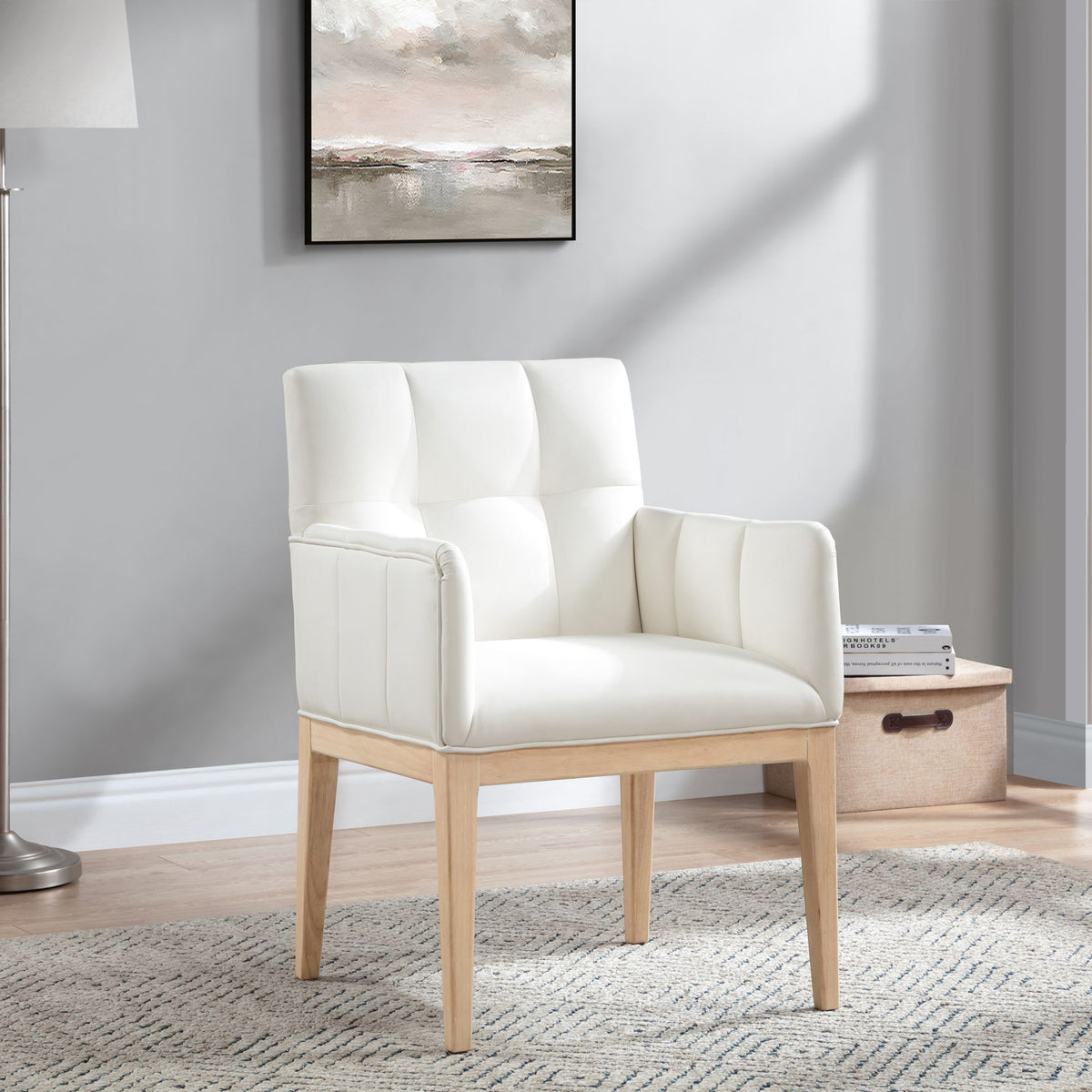 Adrian - Dining Arm Chair (Set of 2) - Light Brown Legs