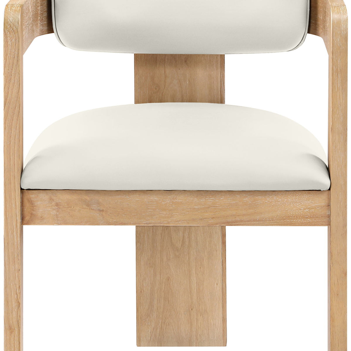 Sacha - Vegan Leather Upholstered Dining Chair With Natural Base (Set of 2)