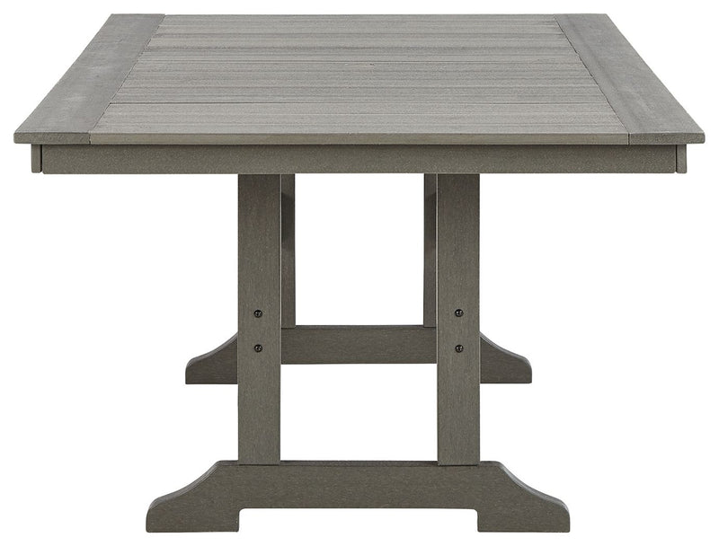 Visola - RECT Dining Table w/Umb OPT - Gray