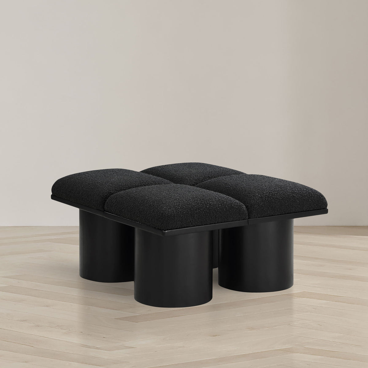 Pavilion - 4 Piece Modular Bench With Black Base