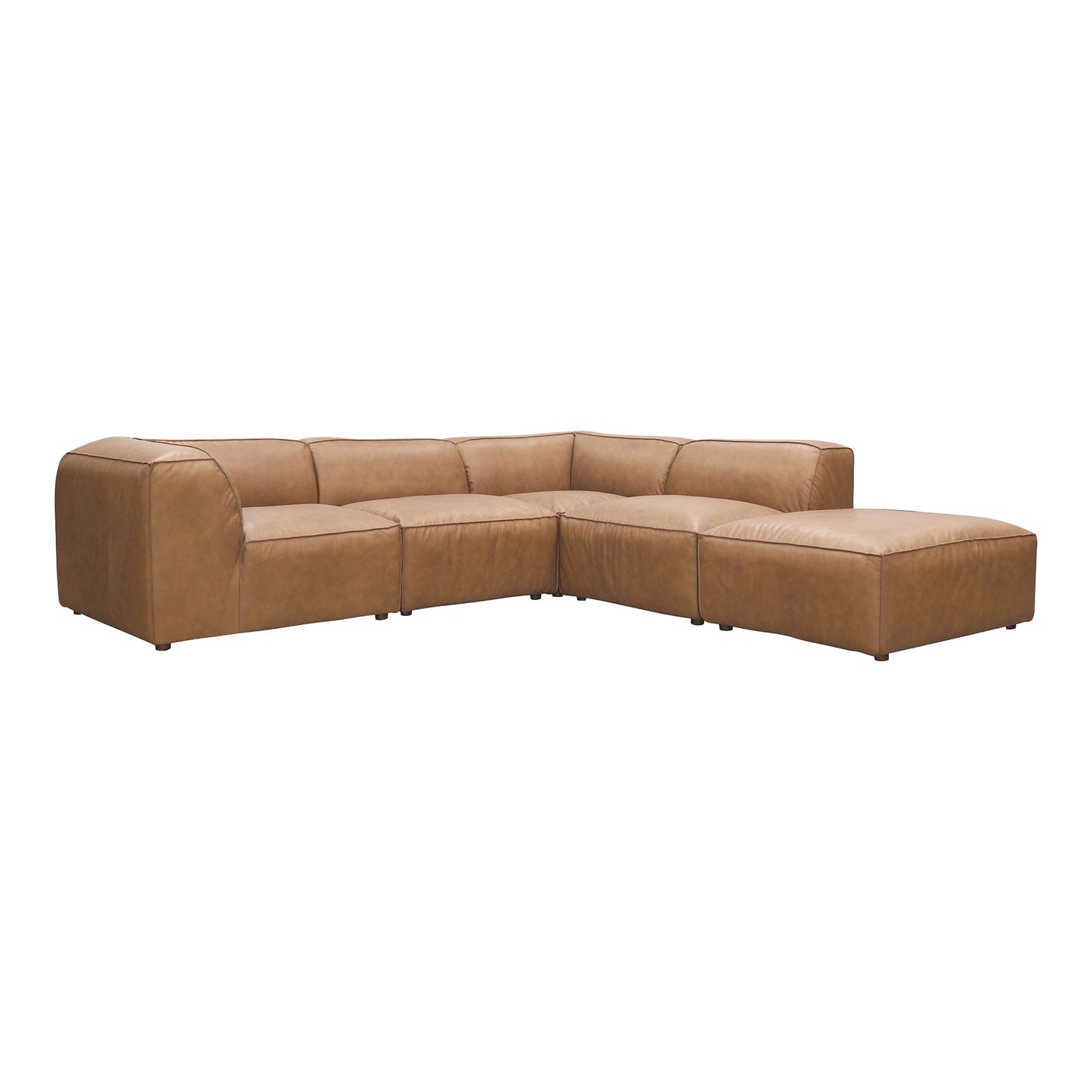 Form - Classic L Modular Sectional - Light Brown - Sonoran Leather