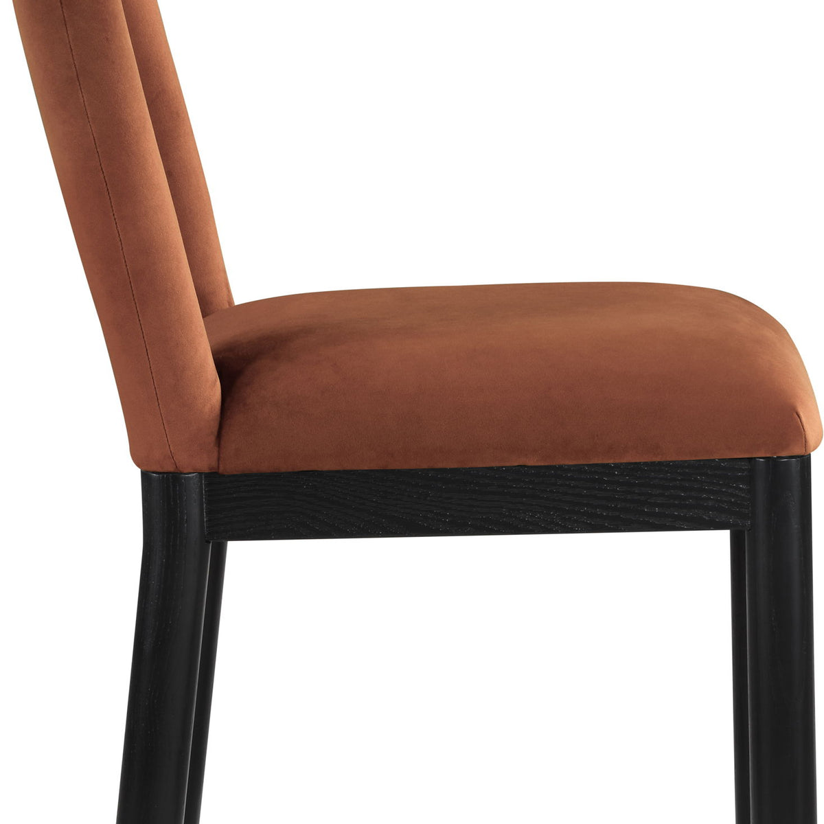 Conrad - Velvet Dining Chair With Black Legs