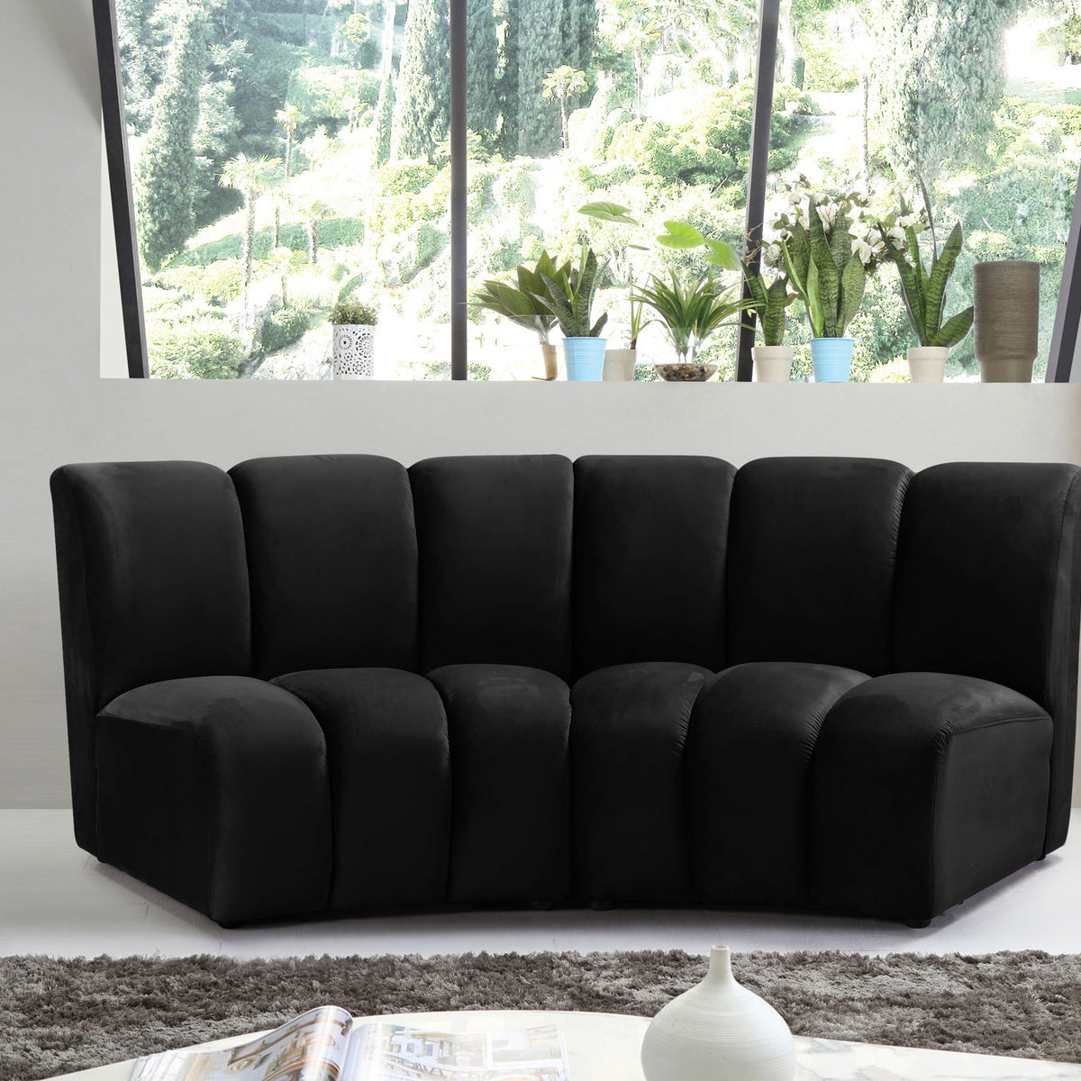 Infinity - 2 Piece Velvet Modular Sectional