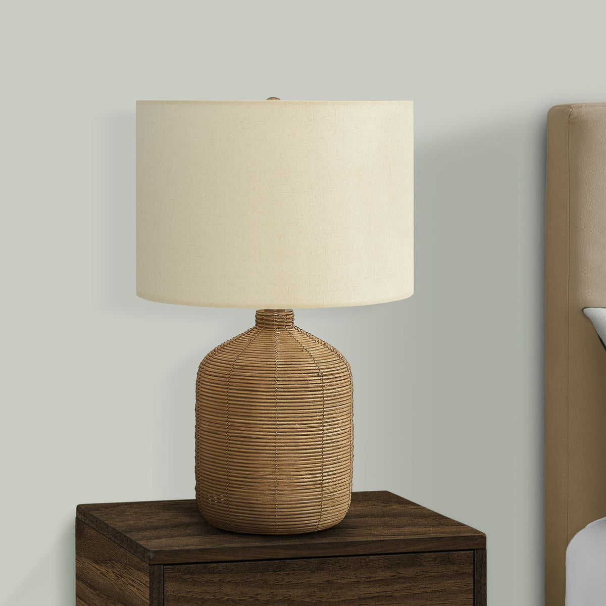 Lighting, Table Lamp, Rattan, Modern