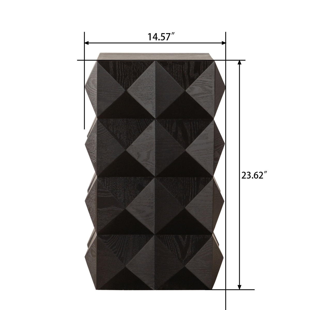 Side Table With 3D Embossed Pattern Design