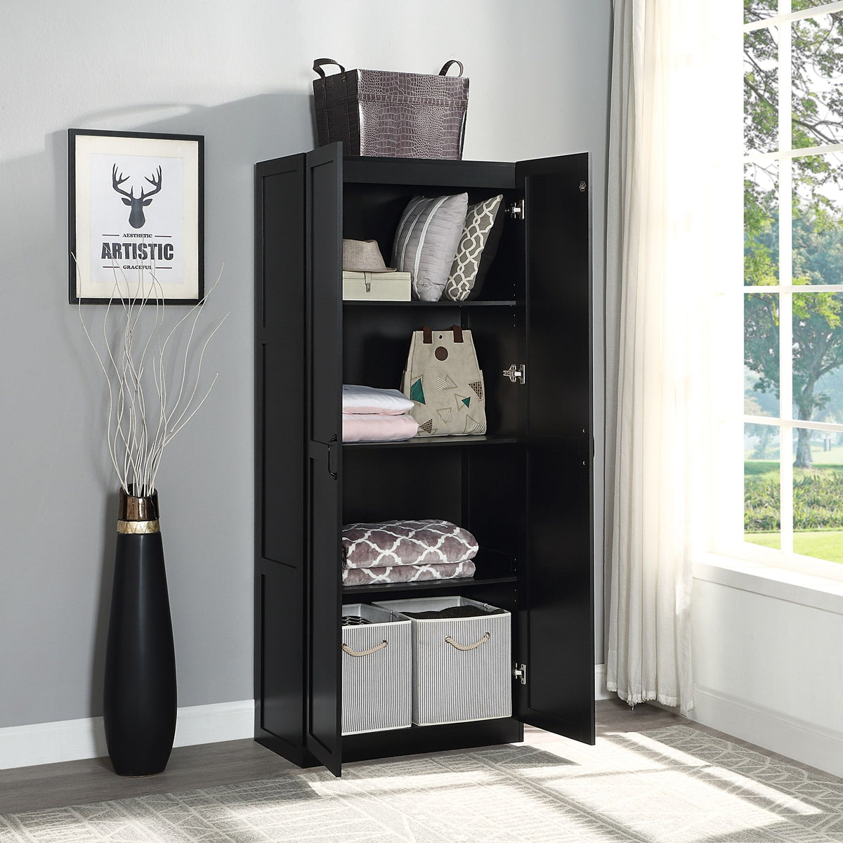 Manhattan Hopkins - Storage Cabinet With 4 Shelves