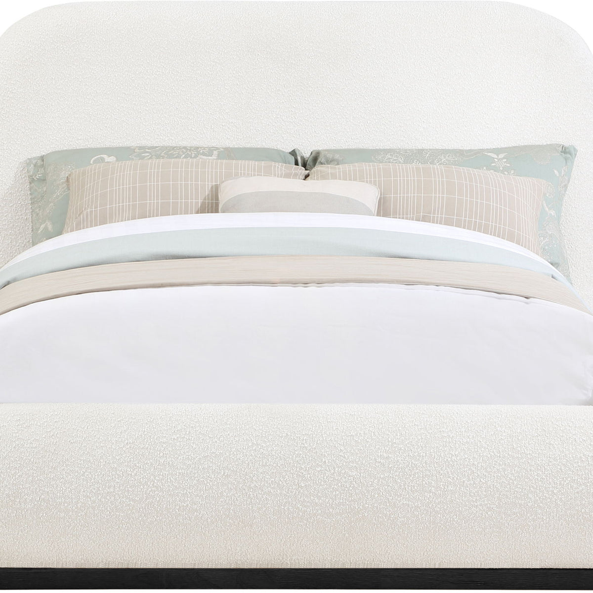 Vaughn - Boucle Bed With Black Base