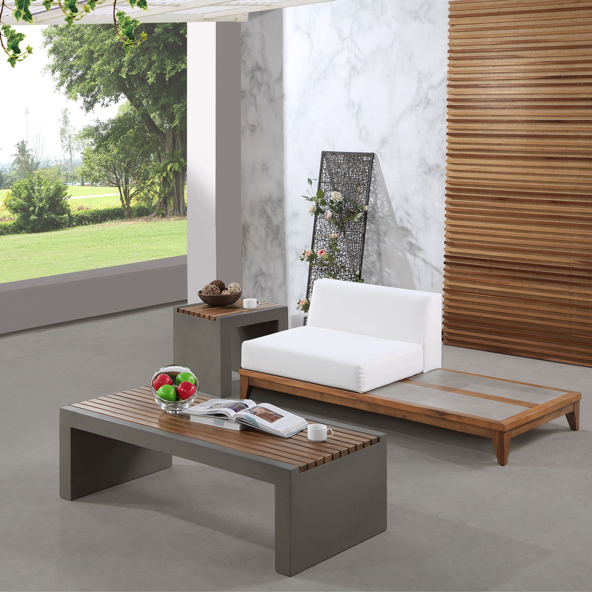 Rio - Chair With Integrated Table - Off White