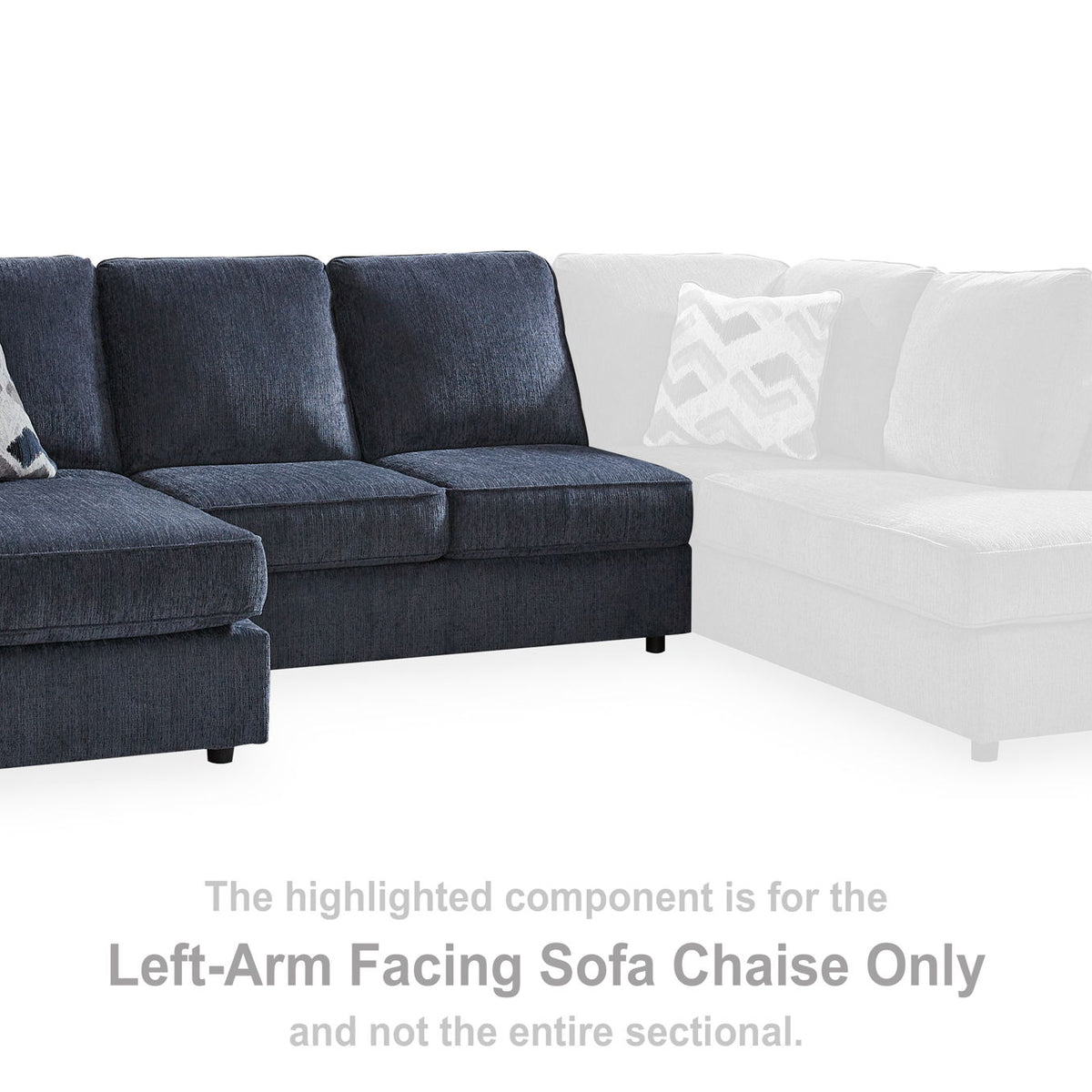 Albar Place - Laf Sofa Chaise - Cobalt