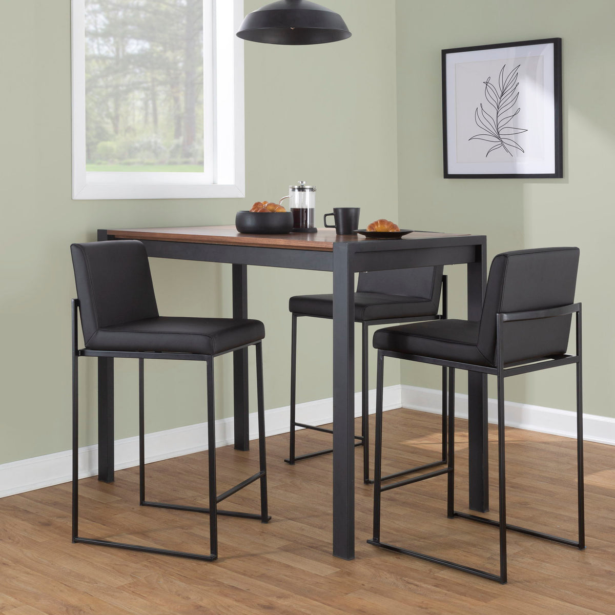 Fuji - Contemporary High Back Barstool Elegant Design