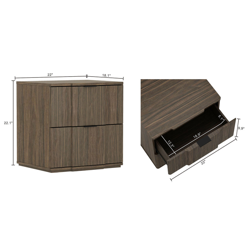 Manhattan Clive - 2-Drawer Nightstand