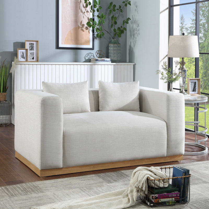 Alfie - Linen Textured Fabic Loveseat