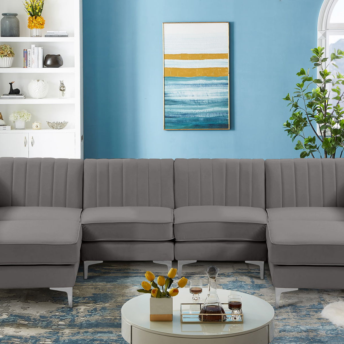 Alina - 6 Piece Modular U-Shaped Sectional