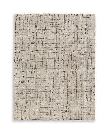 Claygrove rug, light brown with abstract distressed pattern
