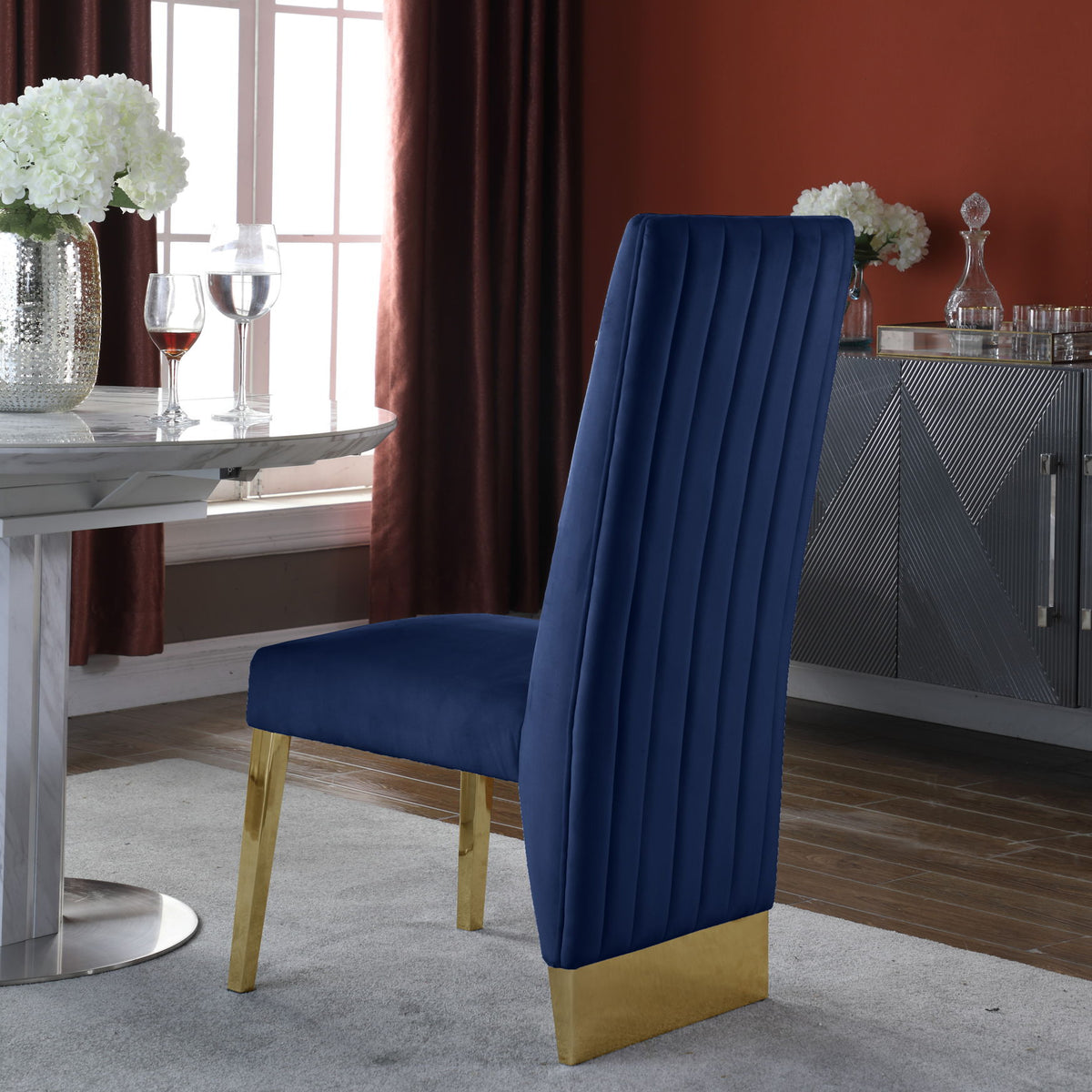 Porsha - Dining Chair with Gold Legs (Set of 2)