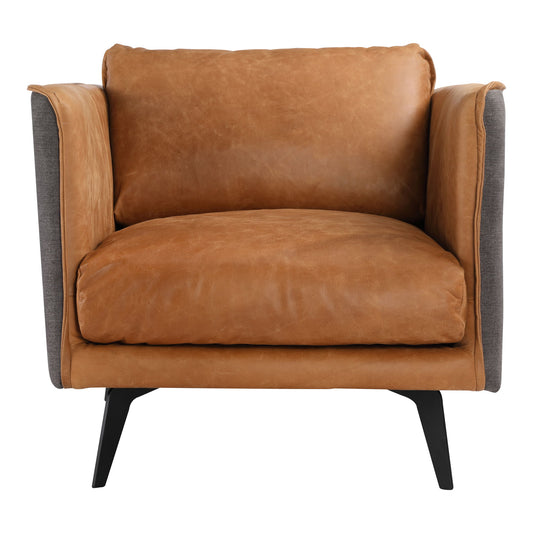 Messina - Leather Arm Chair - Cognac