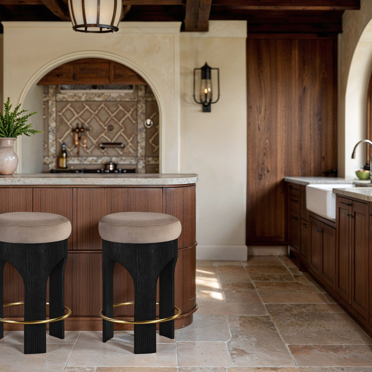 Bocceli - Counter Stool - Black Base