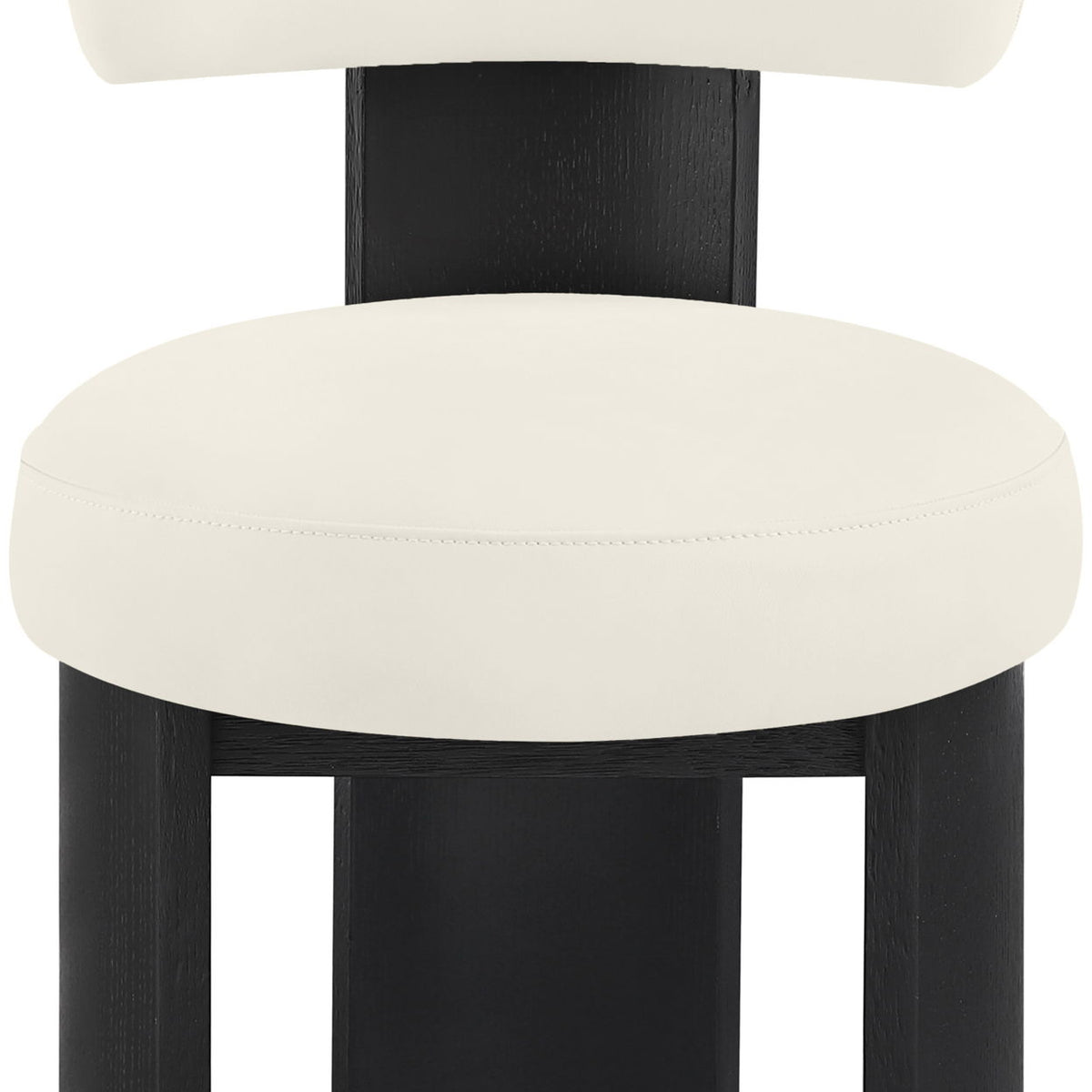 Atelier - Vegan Leather Upholstered Dining Chair (Set of 2) - Black Frame