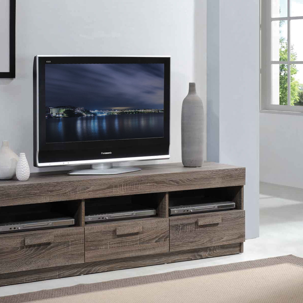 Alvin - TV Stand - Rustic Oak