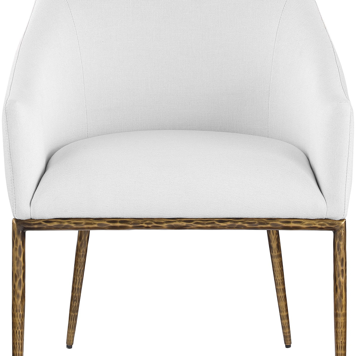 Ferro - Upholstered Dining Arm Chair With Brushed Gold Legs