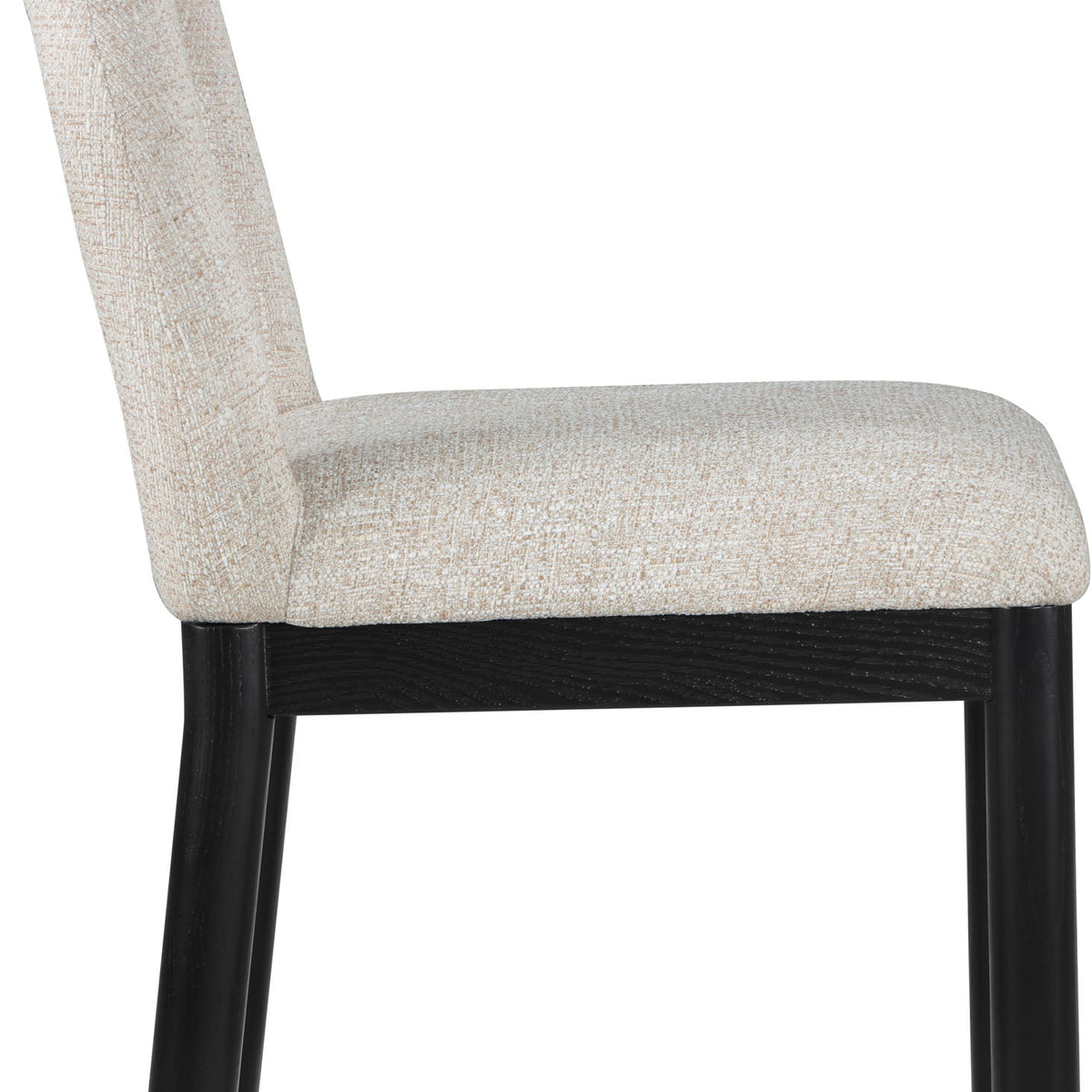 Conrad - Linen Dining Chair With Black Legs