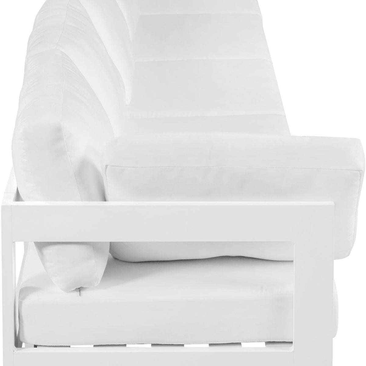 Nizuc - Outdoor Patio 5 Seat Modular Sofa With White Frame