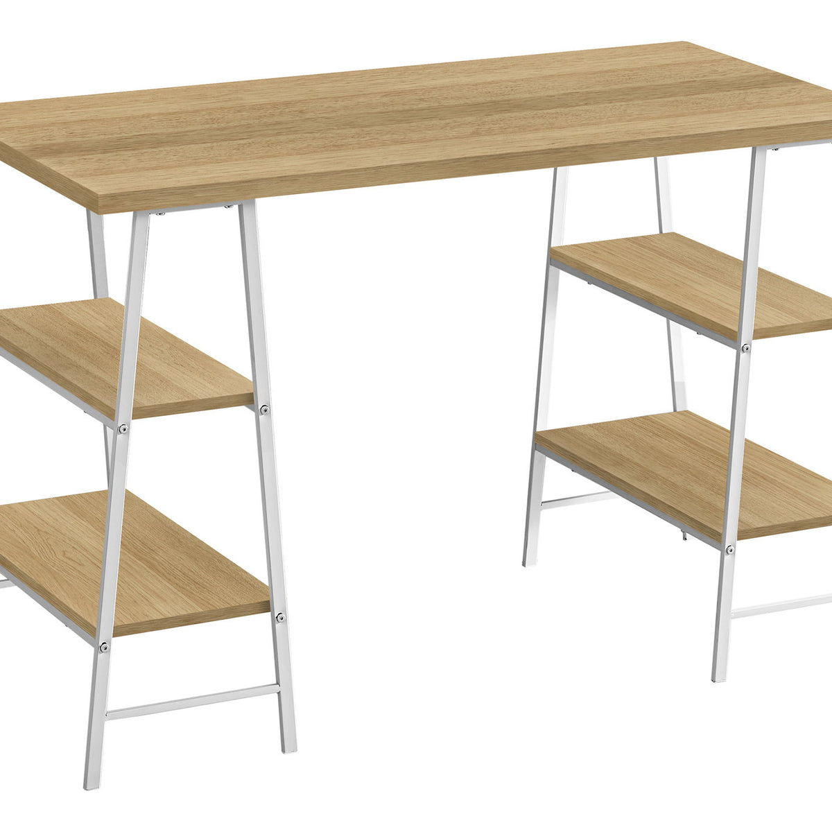 Computer Desk For Home Office, Laptop, Storage Shelves, Contemporary & Modern