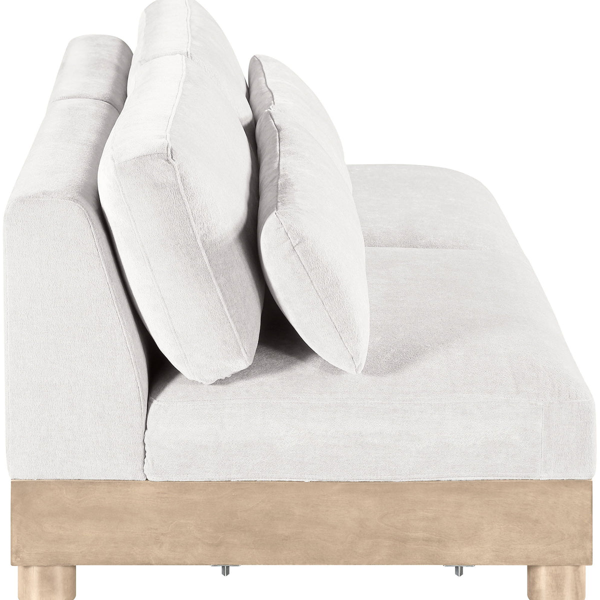Turin - Chenille Fabric Upholstered Modular Sectional - White