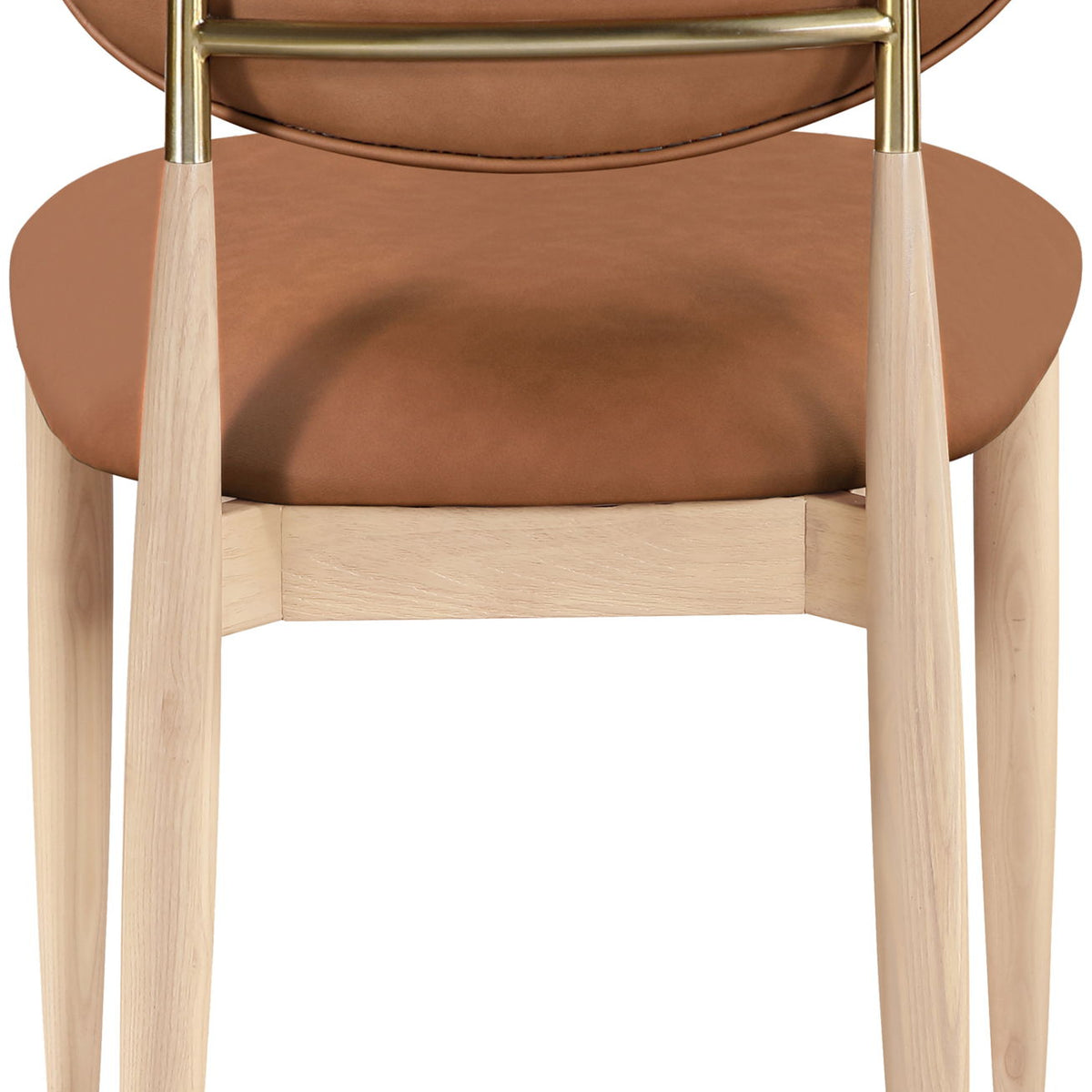 Riccio - Faux Leather Dining Side Chair (Set of 2) - Natural Frame