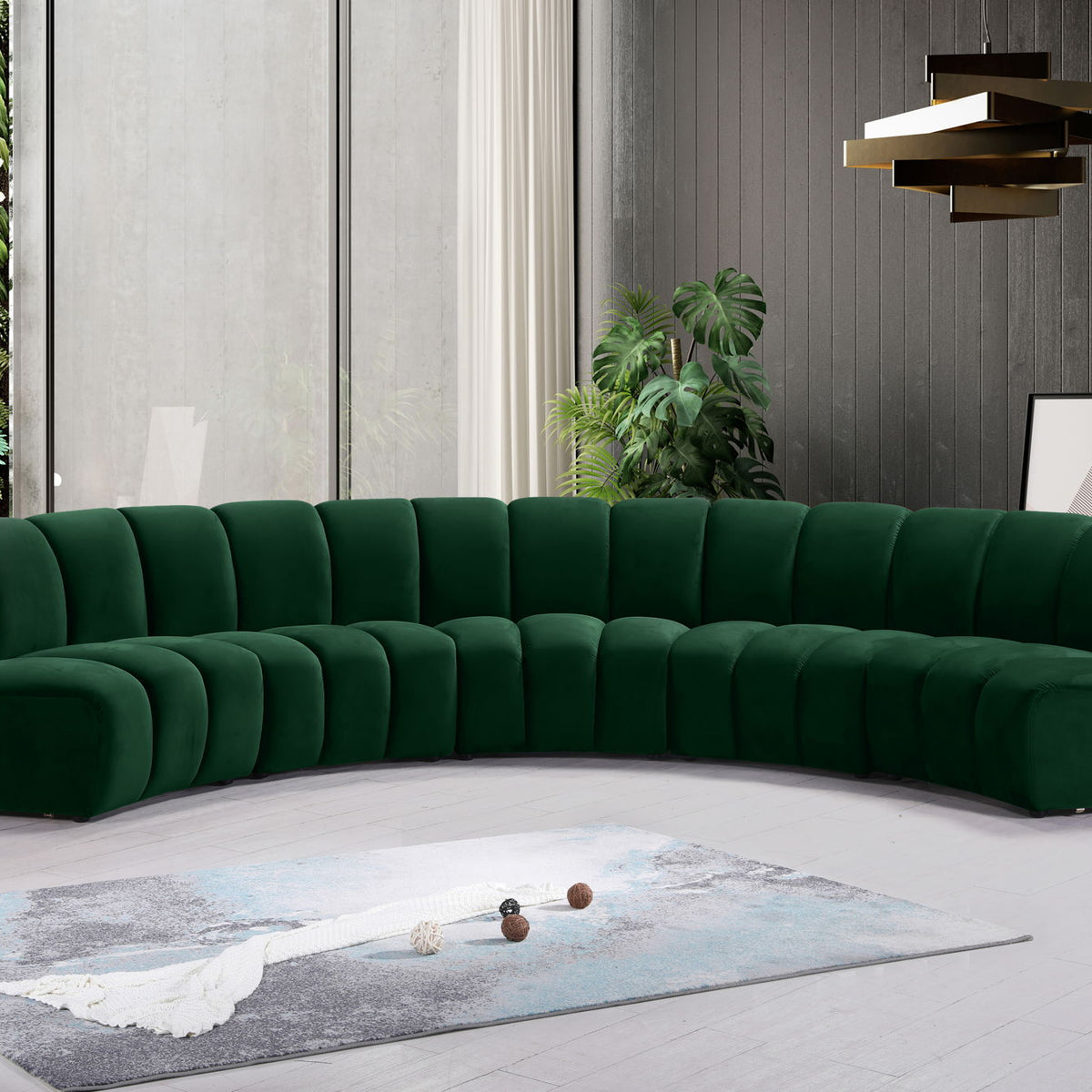 Infinity - 5 Piece Velvet Modular Sectional