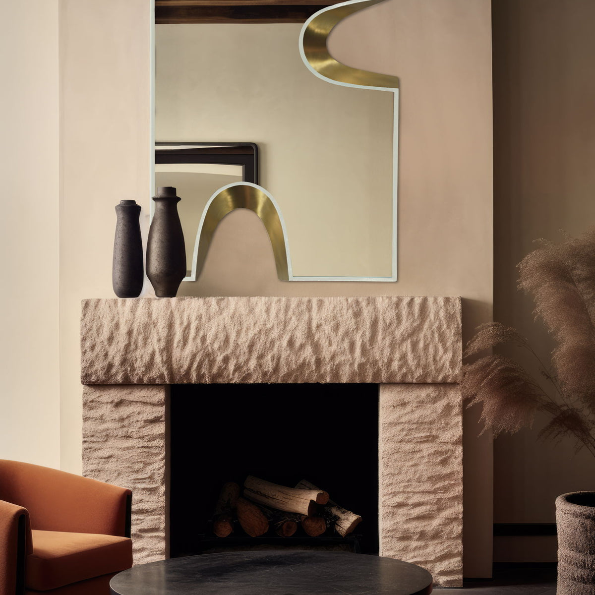Soleil - Mirror With Gold Accent