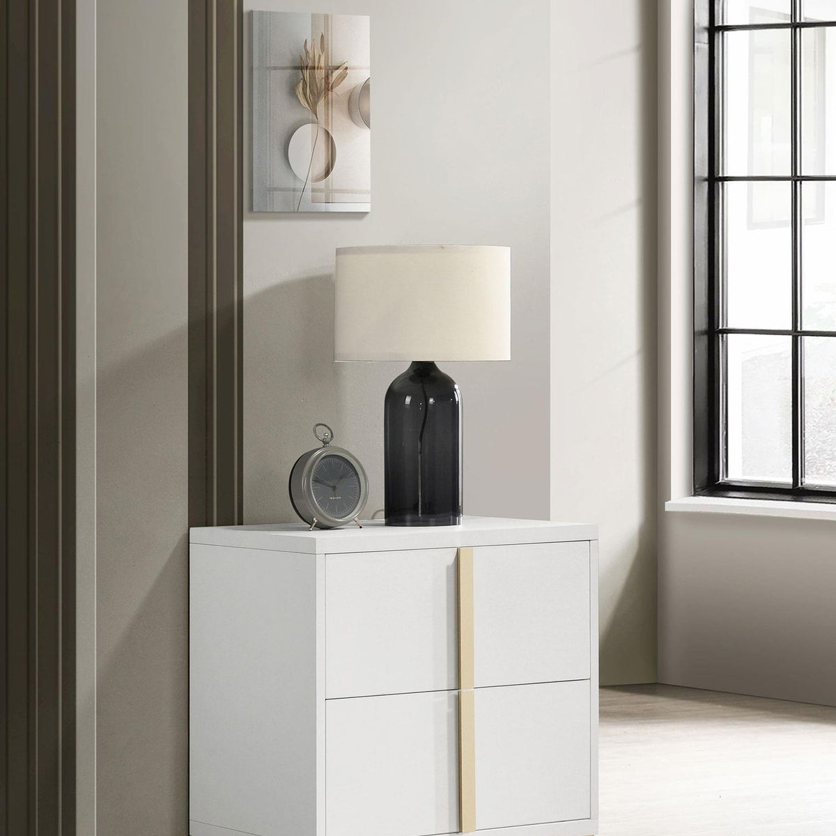 Marceline 2-drawer Nightstand White