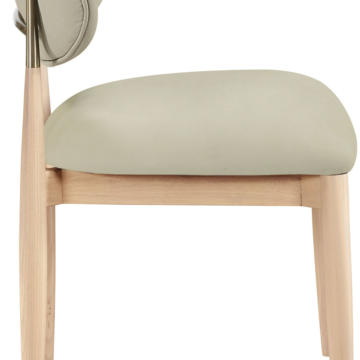 Riccio - Faux Leather Dining Side Chair (Set of 2) - Natural Frame