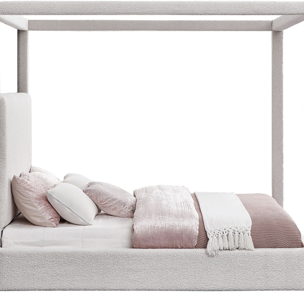 Eden - Boucle Fabric Upholstered Bed