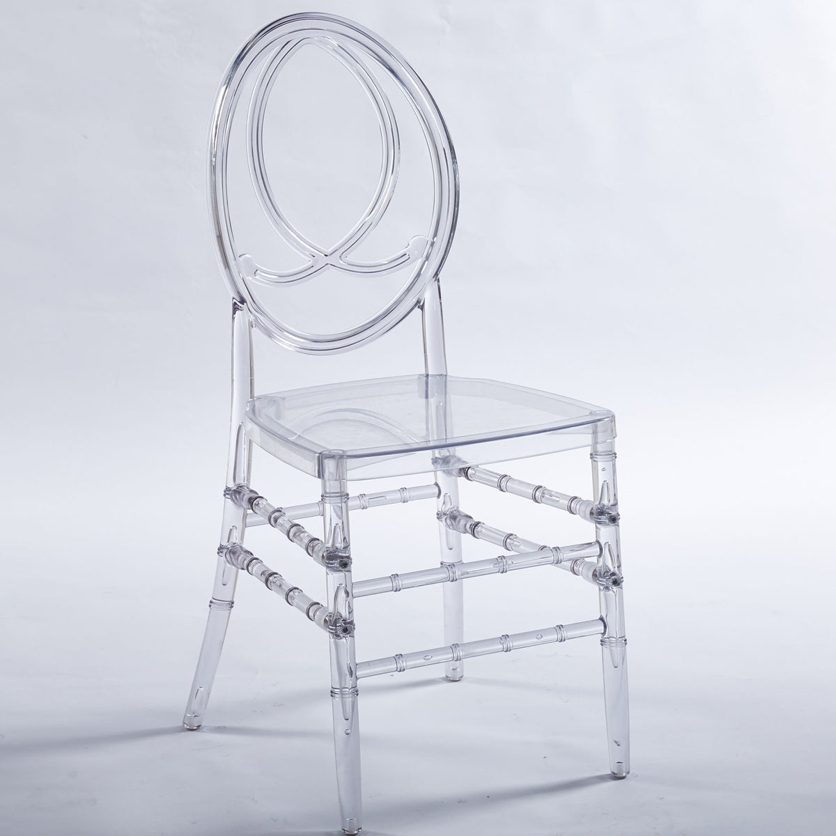 Dining Chair, Plastic Seat, Welding Chair (Set of 4) - Transparent